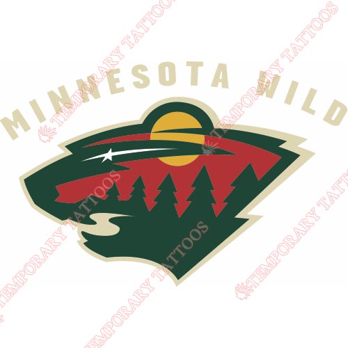 Minnesota Wild Customize Temporary Tattoos Stickers NO.195
